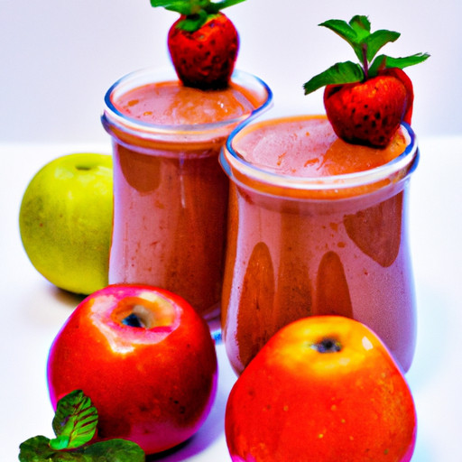 receita de smoothie caseiro com maçã e morango 90376